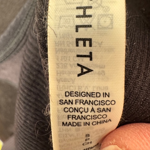 Athleta Aurora One Shoulder Tank Top Black - Picture 5 of 6